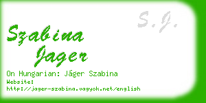 szabina jager business card